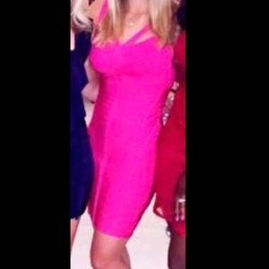 Herve Leger Hot Pink Bandage Dress XS/S
